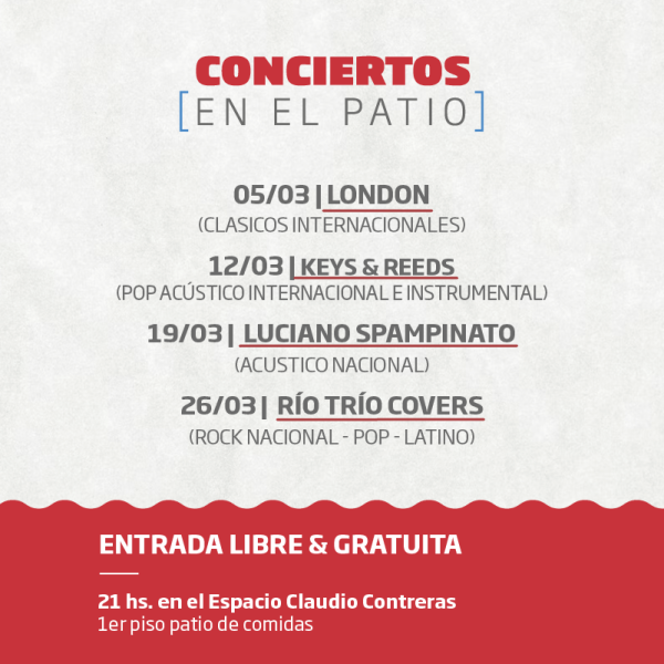 conciertos marzo 2025