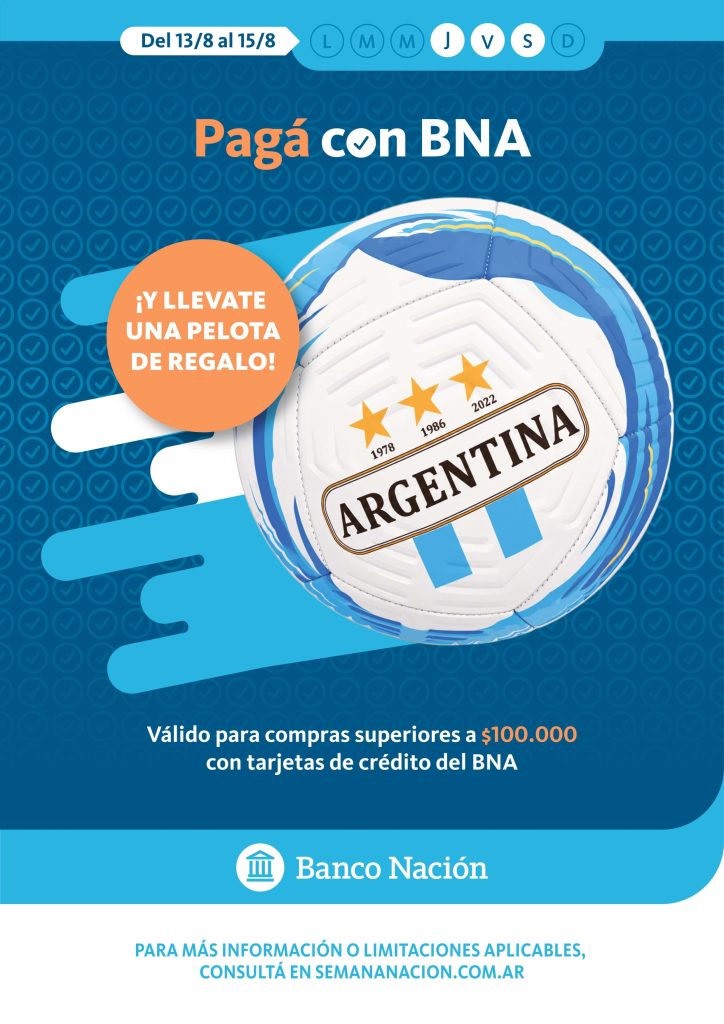 Pagá con BNA y llevate una pelota