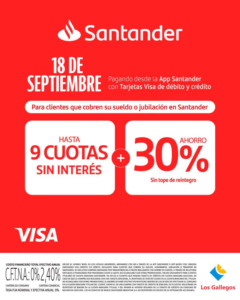 Especial Santander Cuenta Sueldo y Jubilados